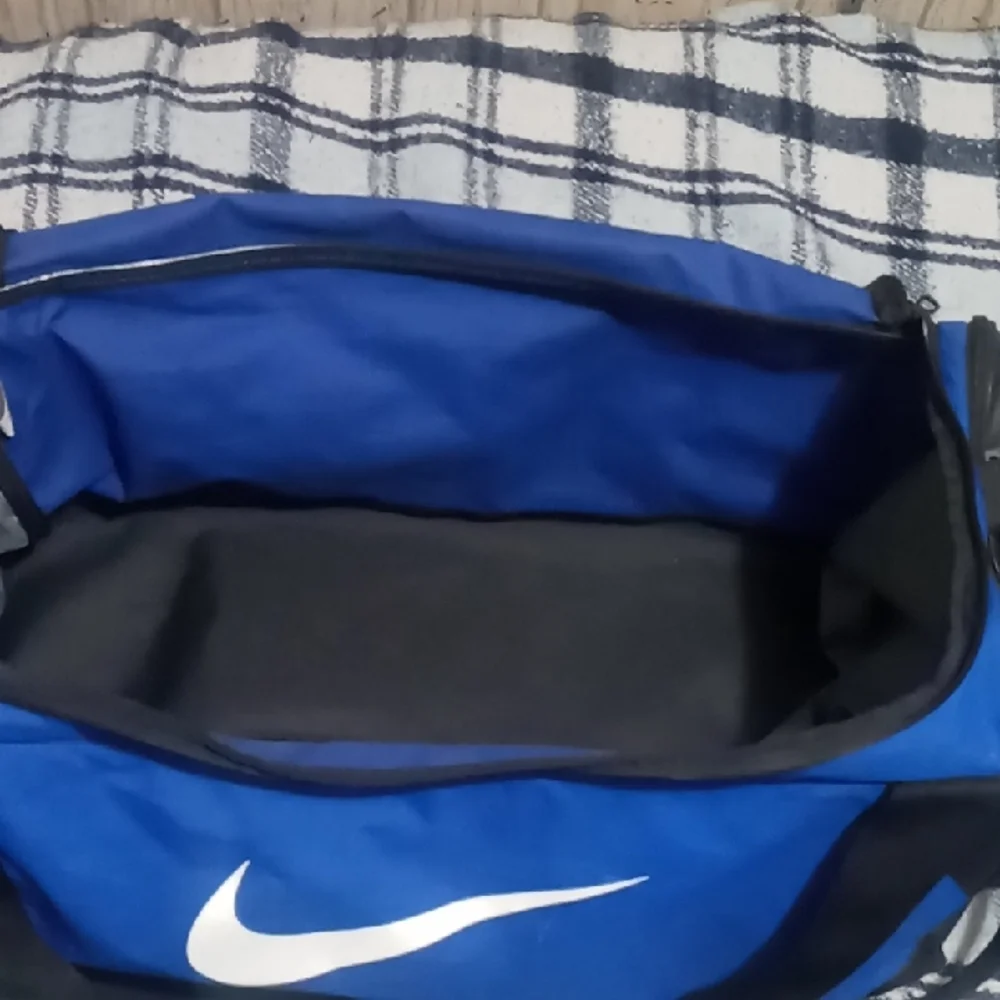 Nike Blue and Black Duffel Bag